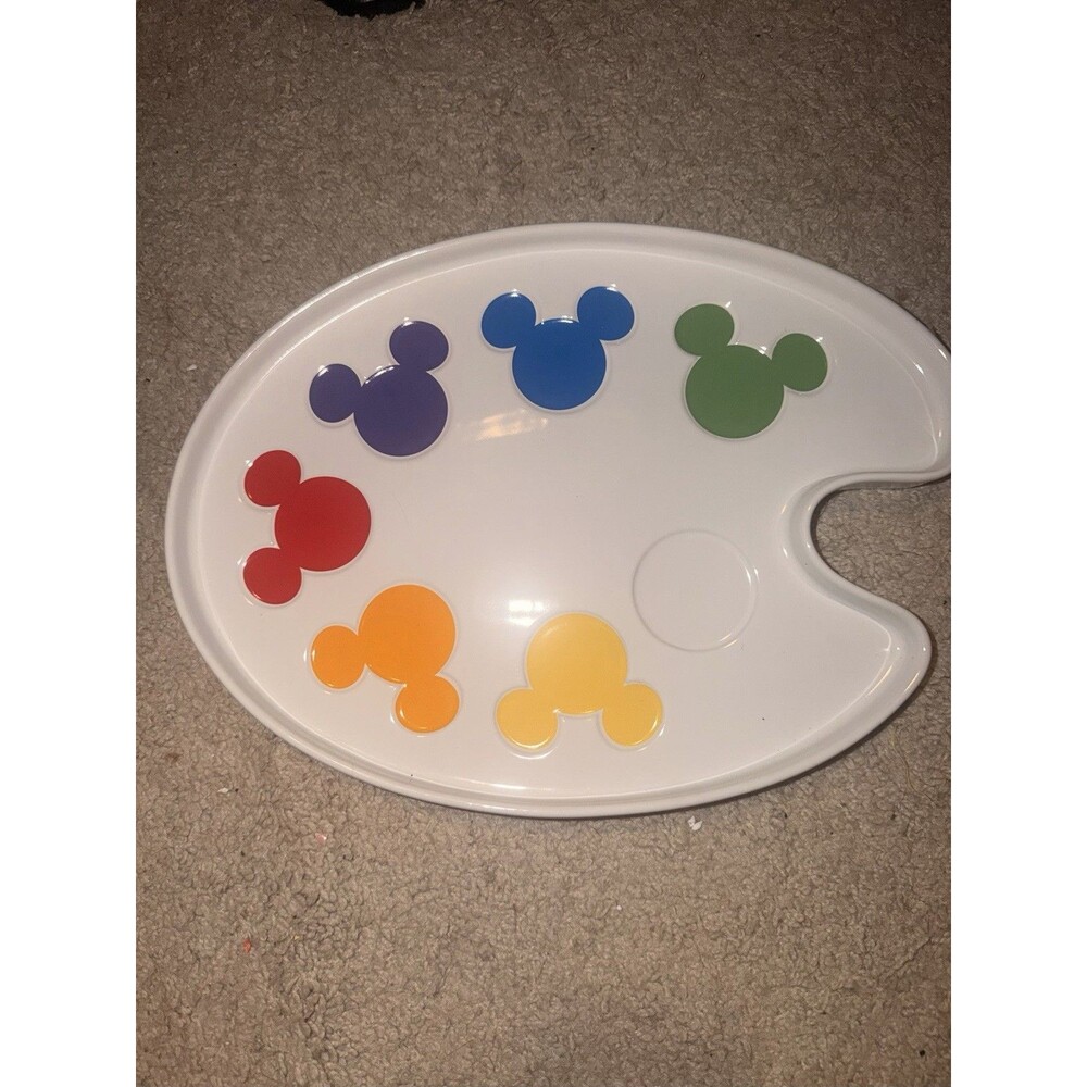 Disney Parks Ink And Paint Ceramic Serving Tray Platter Artist's Paint Pallete